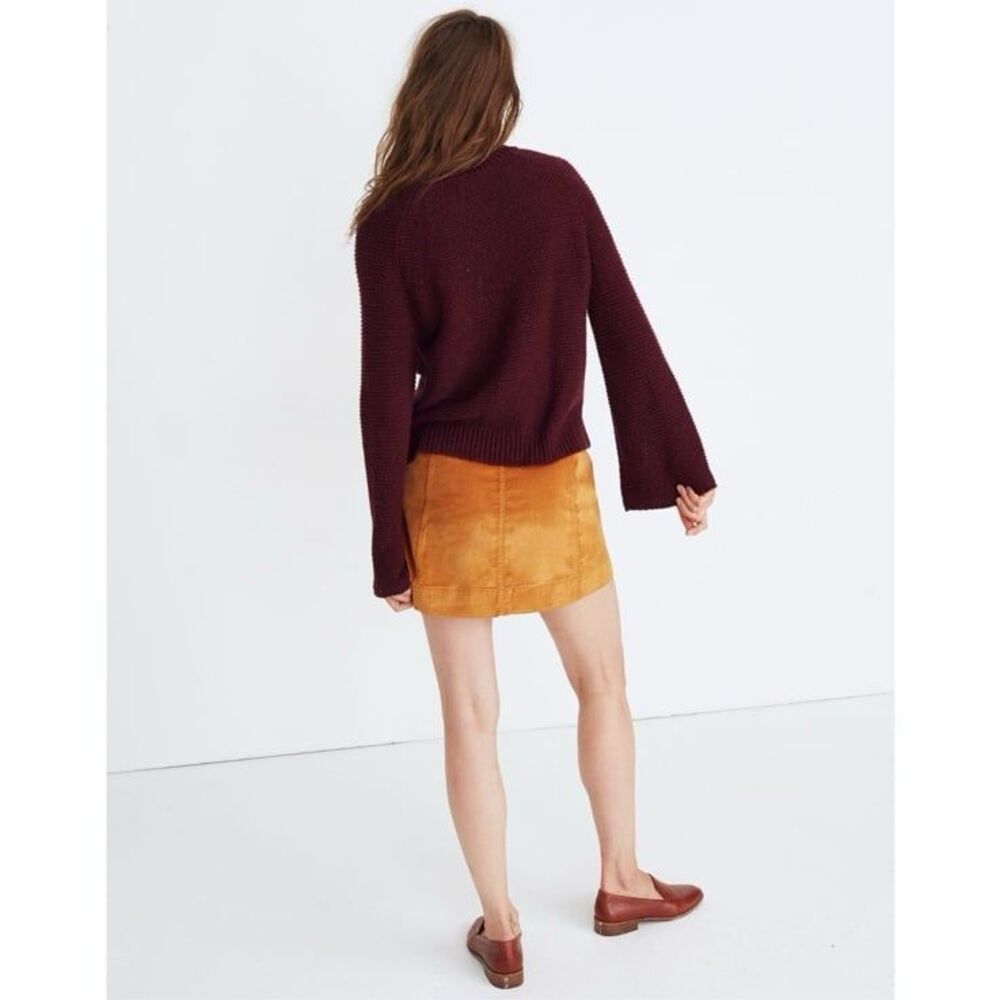 Madewell Wide-Sleeve Pullover Sweater in Hthr Maroon Size XS - Picture 2 of 9